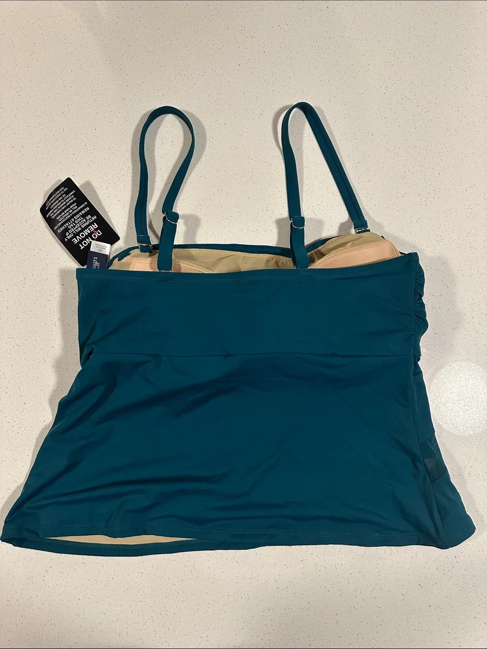 Swimsuits For All Teal Tankini Top